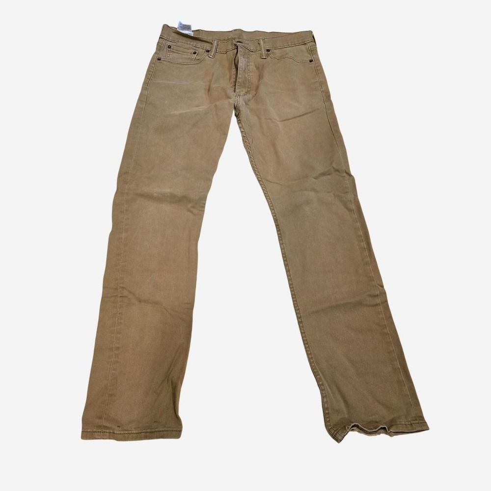 Levi's 513 straight leg jeans in tan & brown